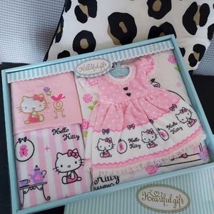 Sanrio vtg rare 2010 hello kitty face towel hand towel shower towel box gift set